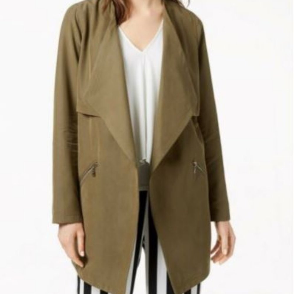 Bar III Open Front Cascade Trench Jacket